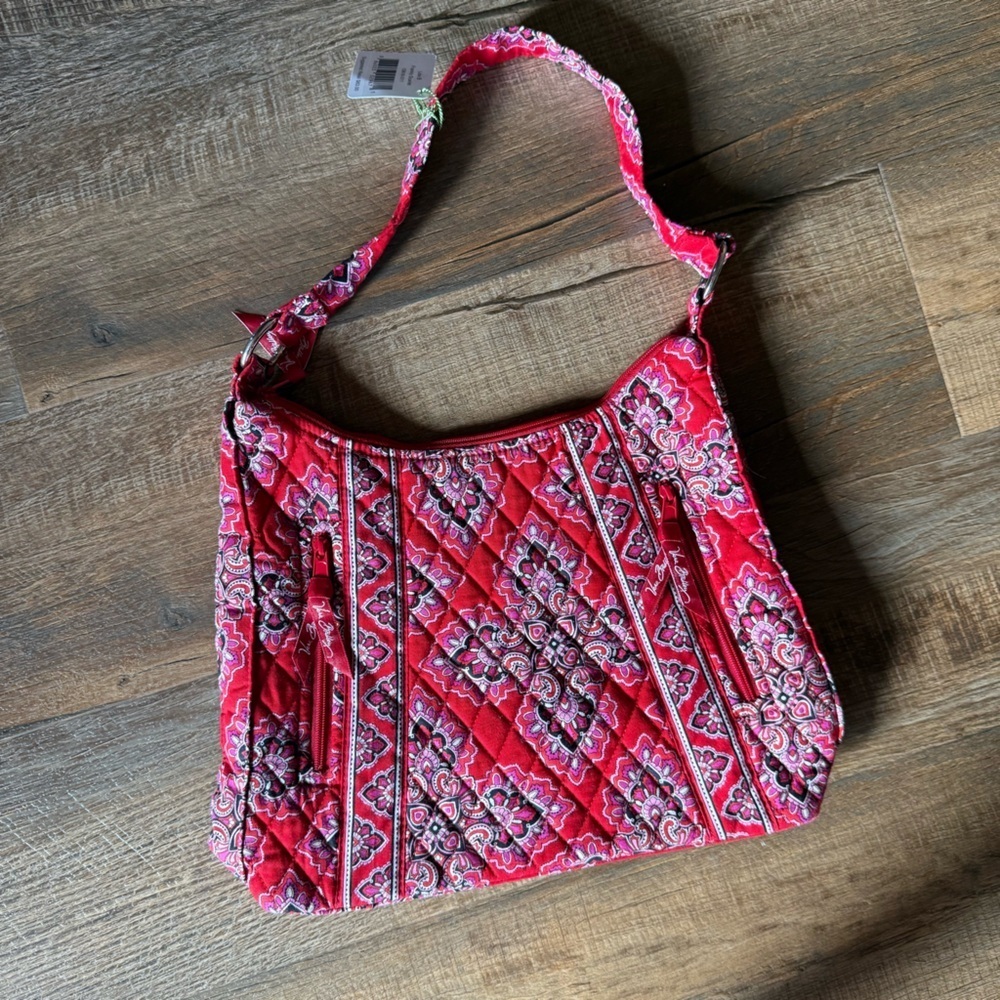 Vera Bradley Quilted Frankly Scarlet Hobo Bag